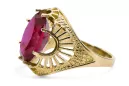 14K Yellow gold Ruby Ring Vintage Jewlery vrc003y